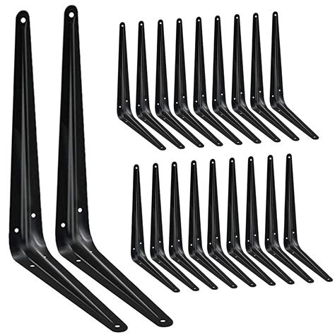 black metal l shelf brackets|12 inch black shelf brackets.